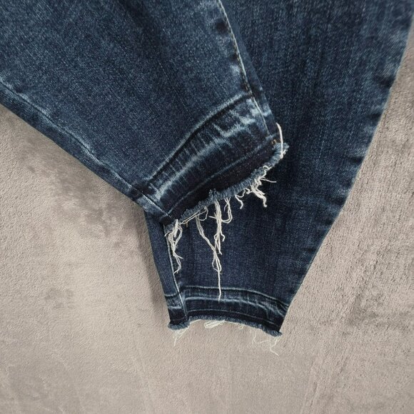 Judy Blue Skinny Fit Jeans 20W Medium Wash Distressed Raw Hem High Rise Stretchy - Picture 7 of 13